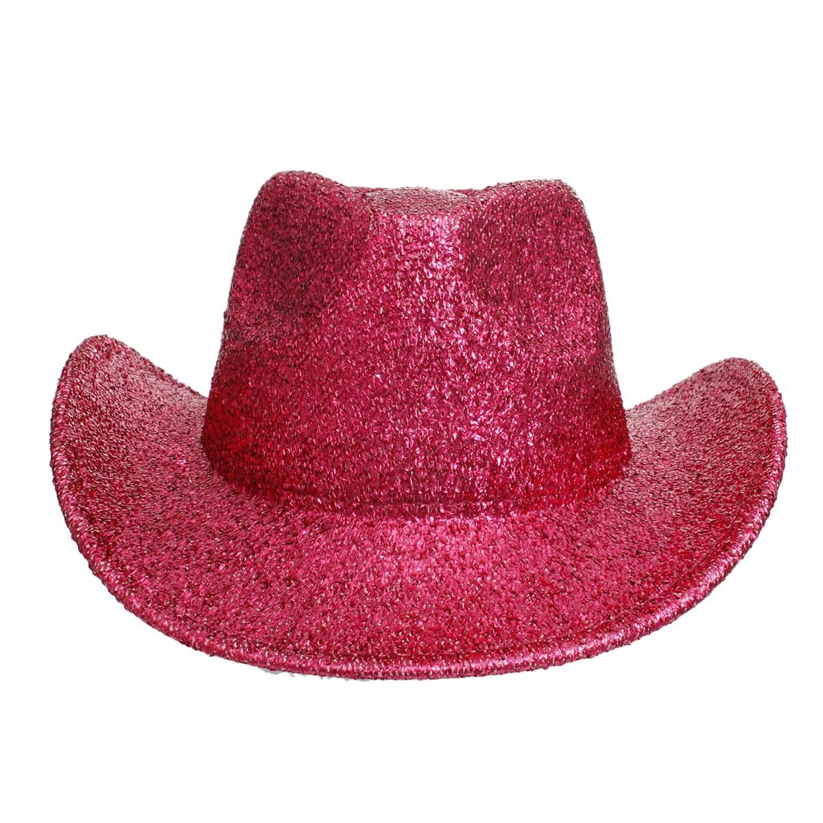 Cowboy Hat Red Metallic Glittering Fashion Hat Women