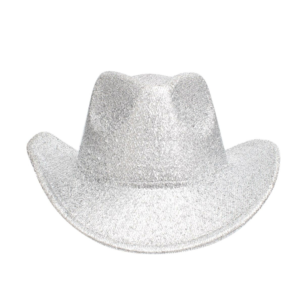 Cowboy Hat Silver Metallic Glittering Fashion Hat