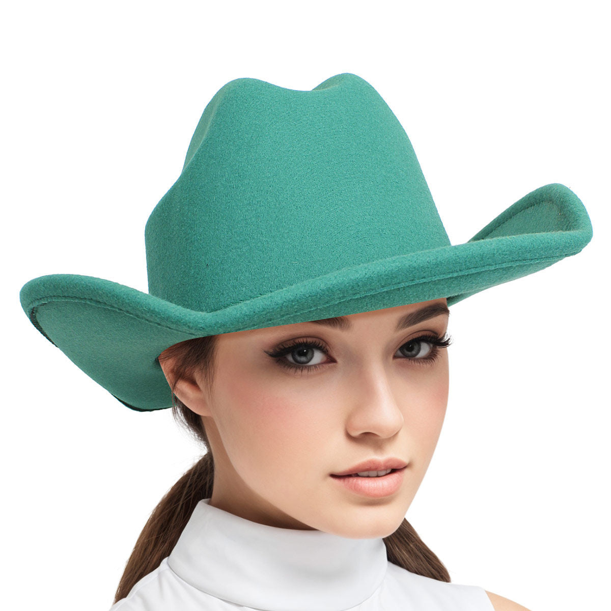 Cowboy Hat Green Felt Western Fashion Hat