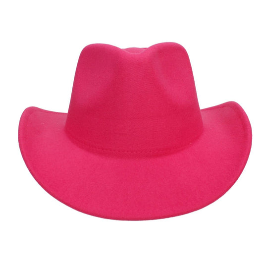 Cowboy Hat Fuchsia Pinched Cowgirl Fashion Hat