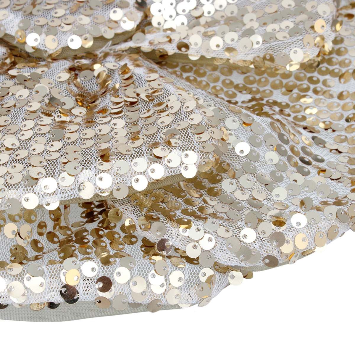 XL Flower Gold Sequin Hair Clip Headband Brooch