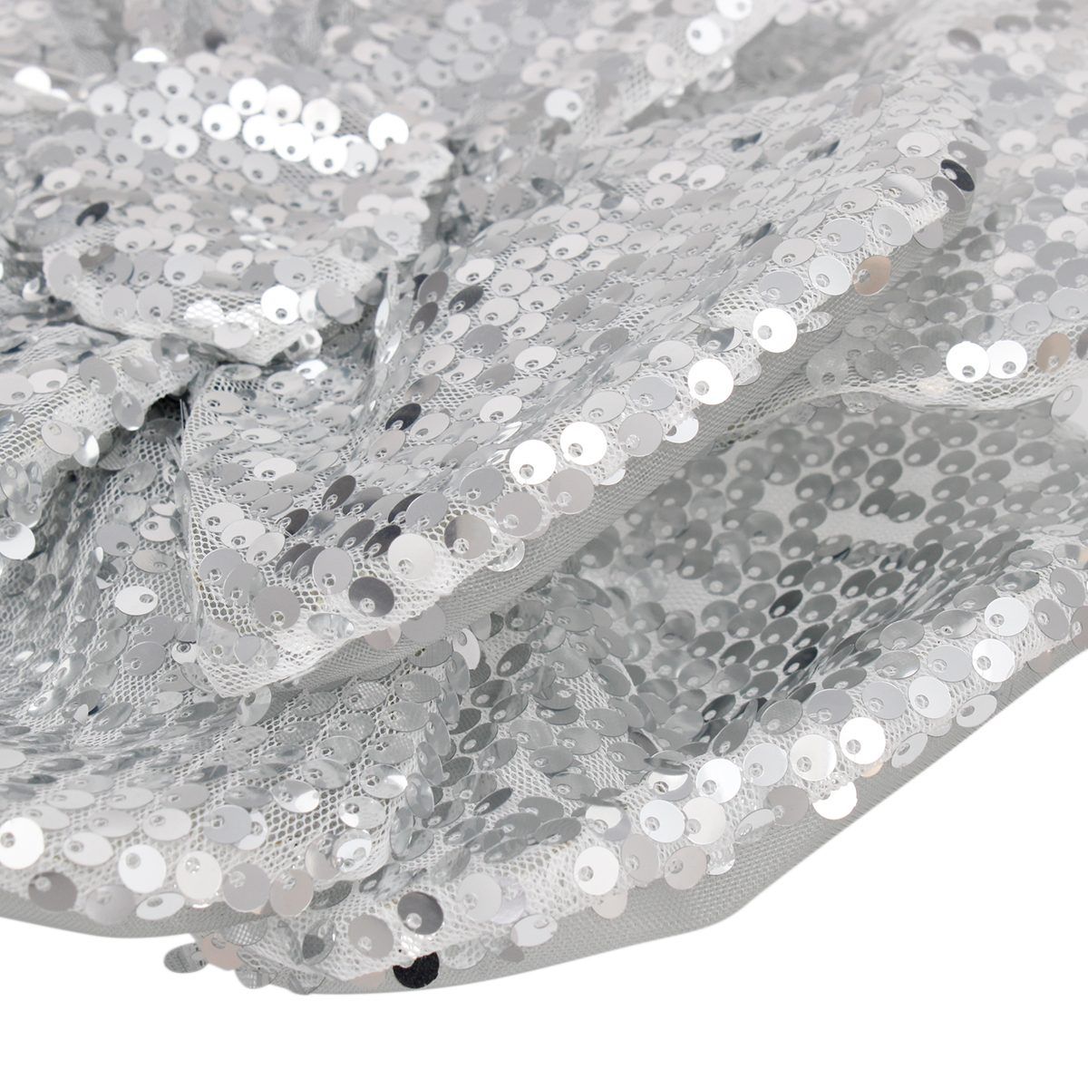 XL Flower Silver Sequin Hair Clip Headband Brooch