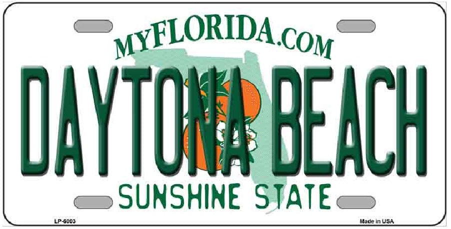 Daytona Beach Florida Novelty Metal License Plate
