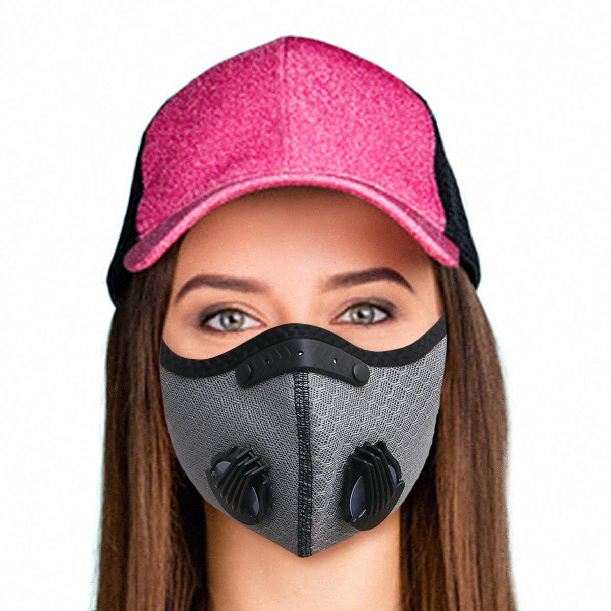 Gray Mesh Sports Mask