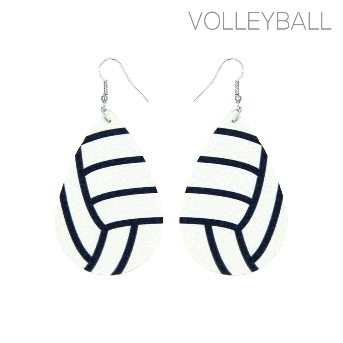 Vollyball Vegan Leather Earrings