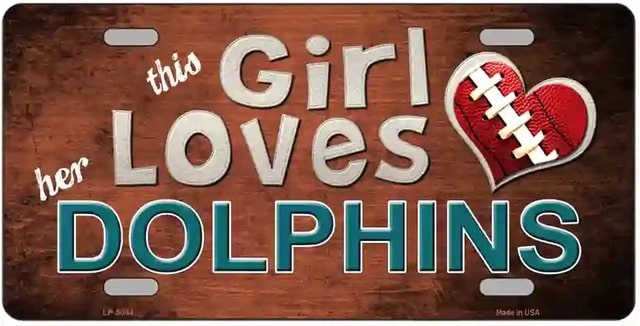 This Girl Loves Her Dolphins Novelty License Plate