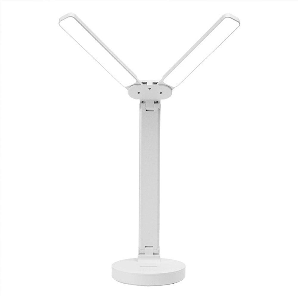 Double Lamp Cap Led Foldable Reading Lamp For Children's Mobile Phone Bracket Desk Study Light Free Shipping Bedroom Table Lamps Decorative Table Lamp Cute Study Lamps for Bedroom Décor