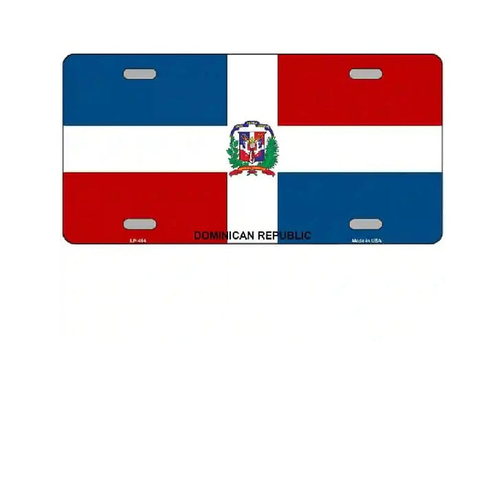 Dominican Republics Flag Novelty License Plate