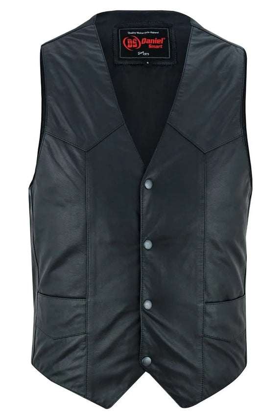 Men's Traditional Light Weight Biker Vest