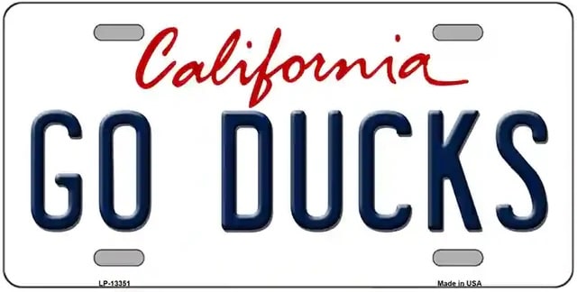 Go Ducks California Novelty License Plate