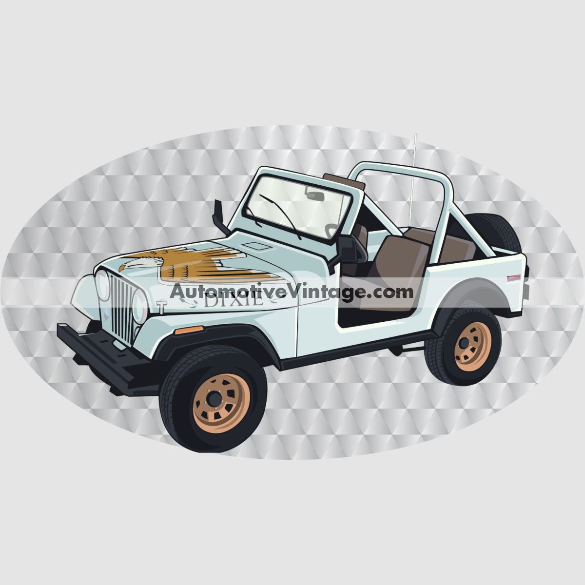 Dukes of Hazzard Daisy Duke Jeep Famous Car Chest Logo T-shirt