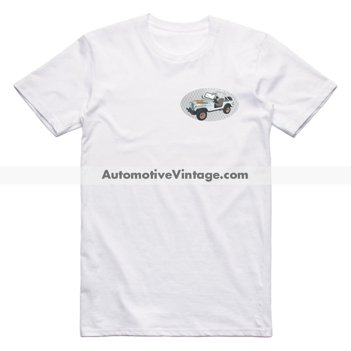 Dukes of Hazzard Daisy Duke Jeep Famous Car Chest Logo T-shirt