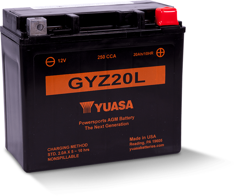 Yuasa GYZ20L High Performance Maintenance Free AGM 12-Volt Battery
