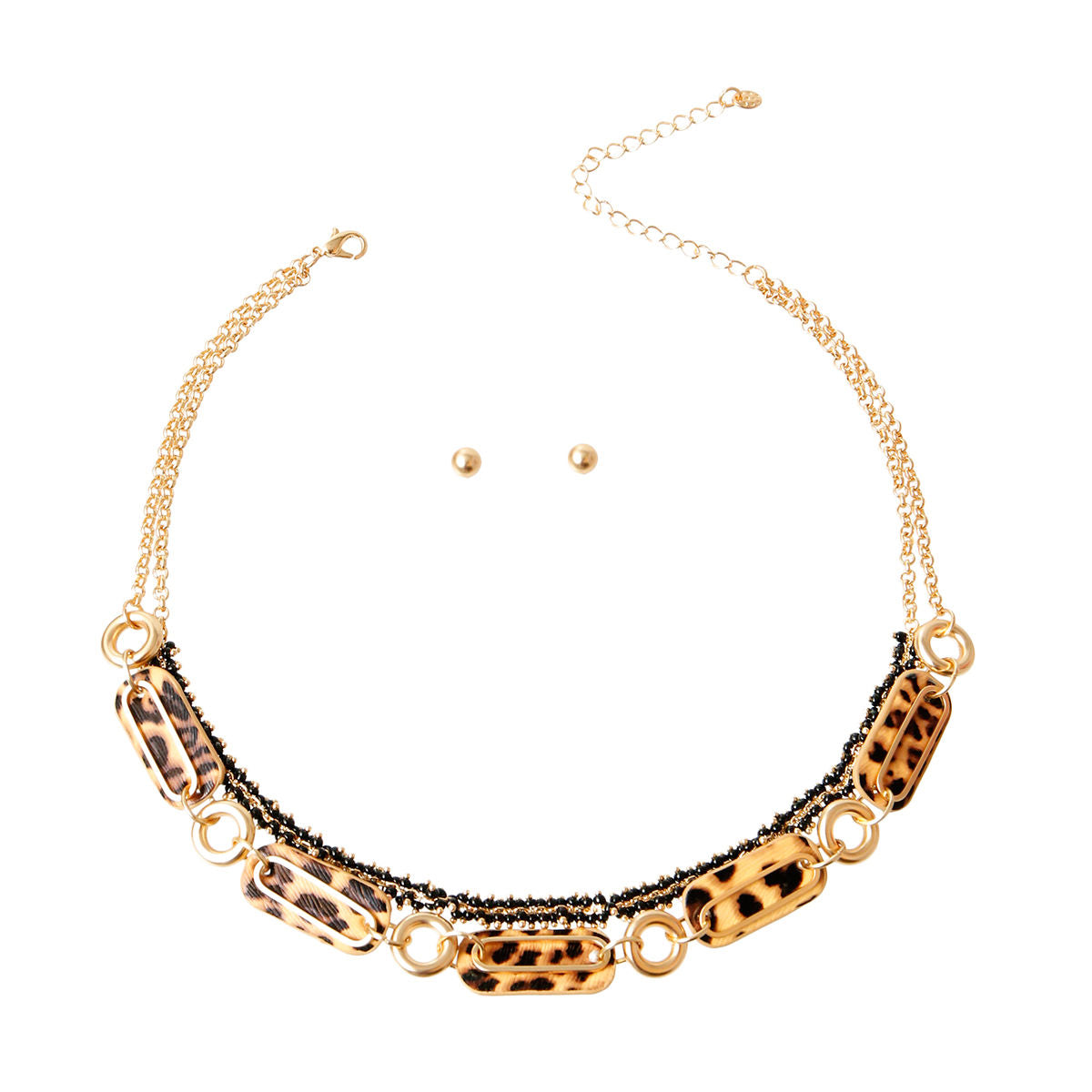 Matte Gold Leopard Link Set