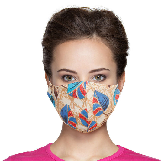 Blue Leaves Print Mask