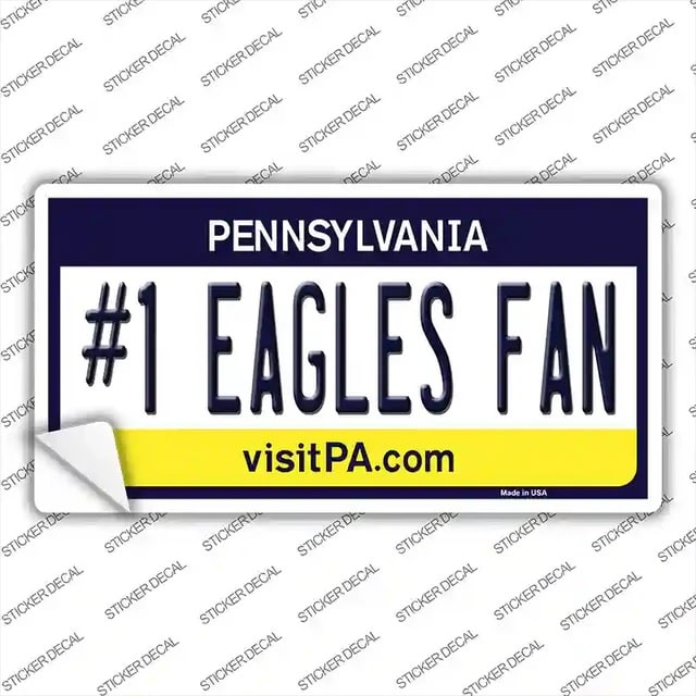 Eagles Number One Fan Peel & Stick Bumper Sticker