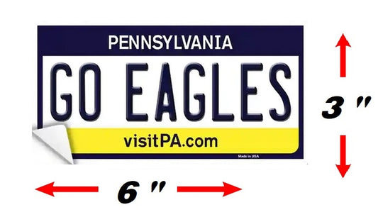 Size Go Eagles Peel & Stick Bumper Sticker