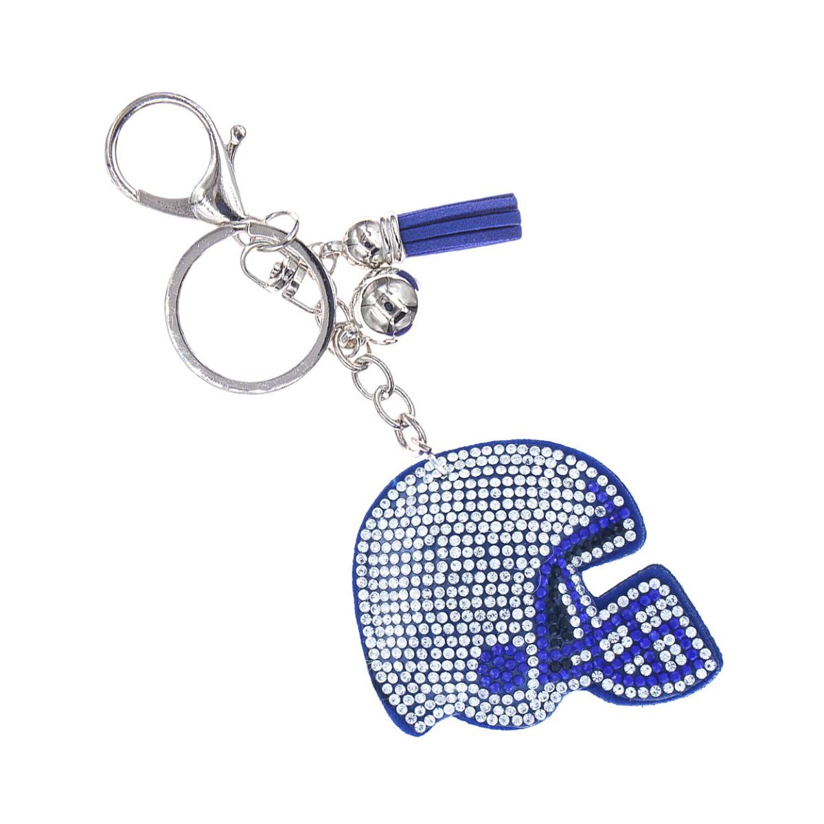 Clear Football Helmet Keychain Bag Charm