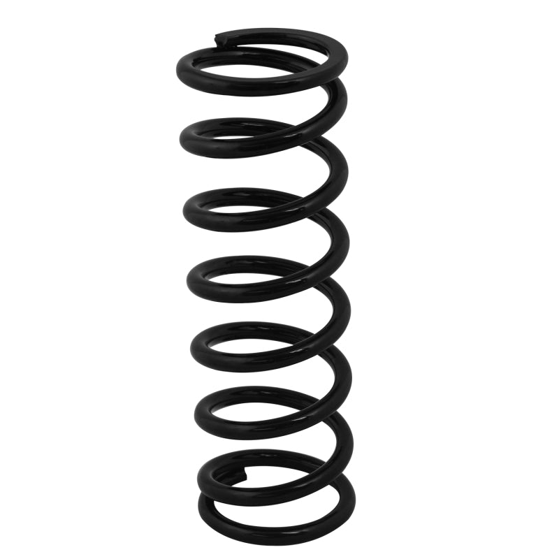 Black coil spring on a white background