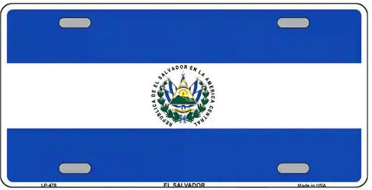 El Salvador Flag Metal Novelty License Plate