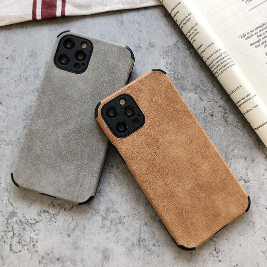 Elegant Black Green Leather Phone Case For iPhone 13 12 11 Pro Max Mini Business Soft Shockproof Back Cover Leather Case for iPhone Durable Lightweight Shockproof Slim Back Cover Compatible with iPhone