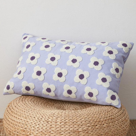 Elegant Cotton Floral Printed Pillow Cases Pillow Cover Canvas Embroidery Cushion Cover Home Decor Yellow Flowers Pillow Case Soft Luxury Style