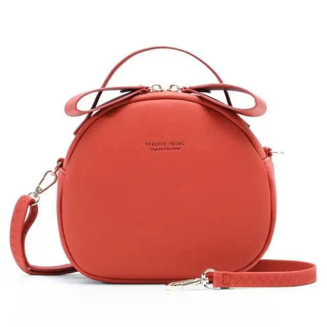 Elegant Cute Geometrical Women Handbag Soft PU Leather Women's Crossbody Messenger Bags Round Ladies Shoulder Bag