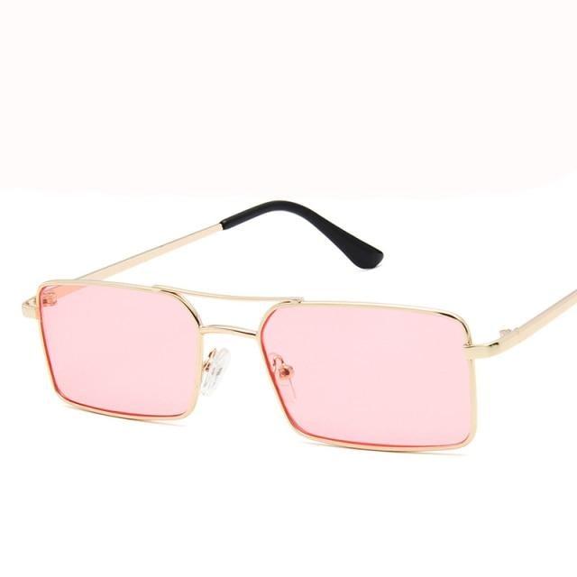 Elegant Square Sunglasses For Women Luxury Eyewear For Women/Men High Quality Metal Glasses For Women Outdoor Lightweight Sunglasses For Men Retro Design