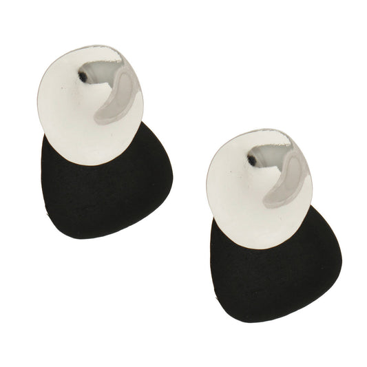 Black and Silver Wooden Studs