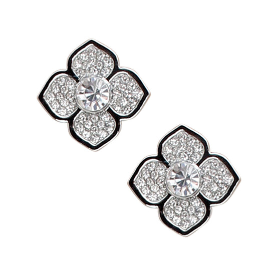 Silver Petals: Flower Studs