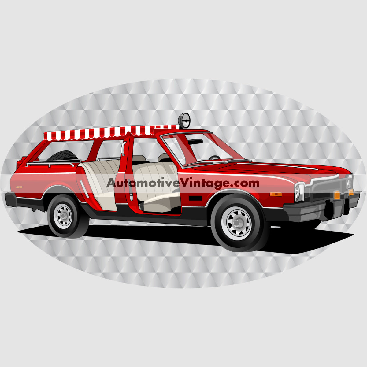 Fantasy Island Plymouth Volare Famous Car Chest Logo T-shirt