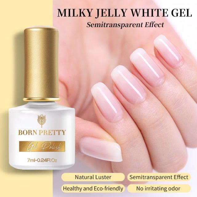 Fashion 2022 New Womens Colorful Nail Gel Polish Modern Glitter Pink Purple UV Diamond Stylish Design Nail Colors Gel For Girls and Women In Shinny Trend Color