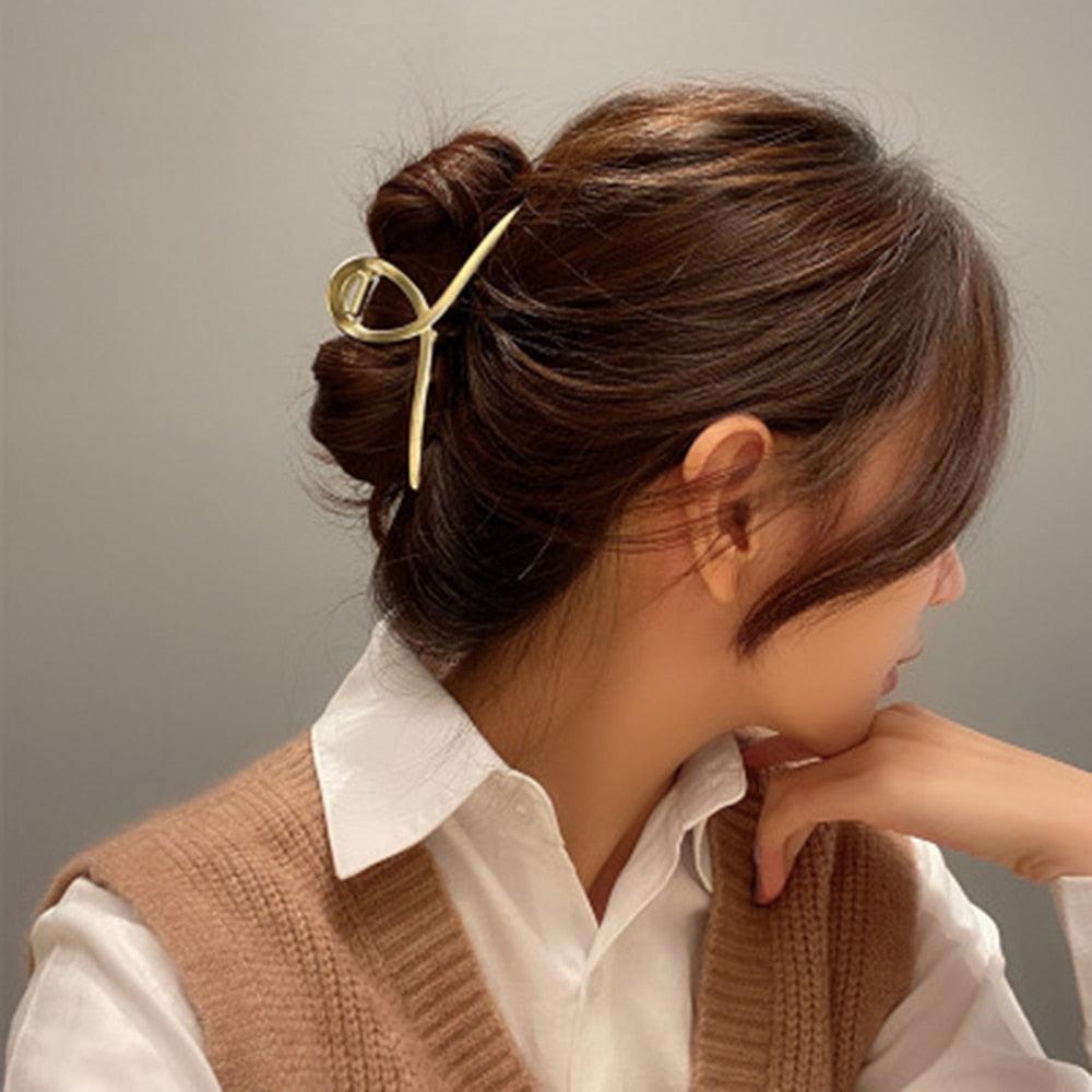 Fashion INS Hair Claws Hair Crab Clamp Hairgrip Matte Metal Hair Clip Claw Large Size INS Hair Claws Gorgeous Hair Accessories For Women