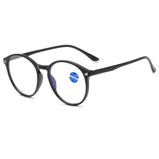 Fashionable Women And Men Round Reading Glasses Fashion Ultra Light Anti Blue Light Eyeglasses Unisex Stylish Eyeglasses Glasses Clear Lens Diopters +1+1.5+2+2.5+3+3.5+4