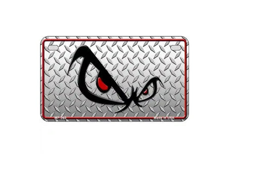 Fearless Glare Eyes Motorcycle License Plate
