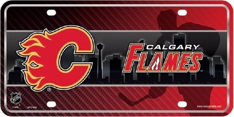 Calgary Flames Metal Novelty License Plate