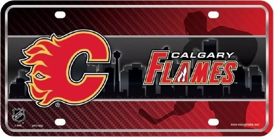 Calgary Flames Metal Novelty License Plate