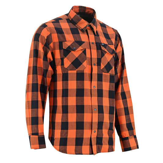 Flannel Shirt - Orange and Black Shaded