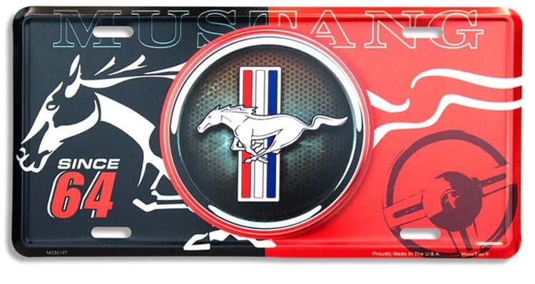 Ford Mustang  Since 1964 Collector's Metal License Plate