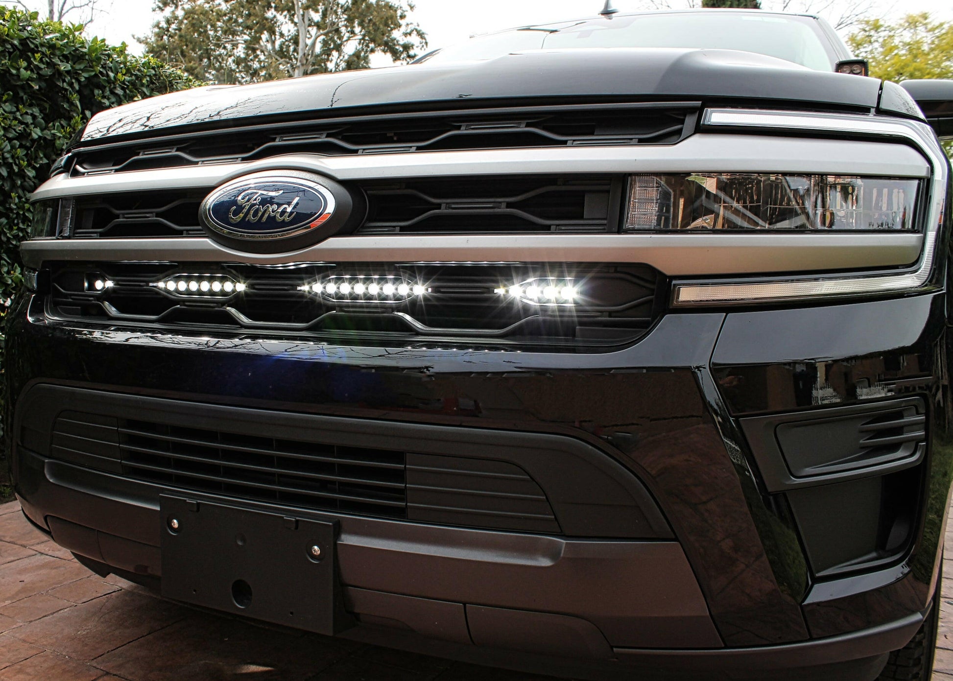 Front view of a Ford vehicle with LED Light Bar