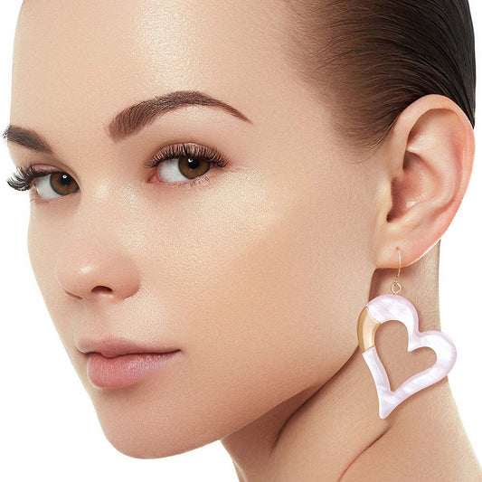 Light Pink Matte Gold Earrings