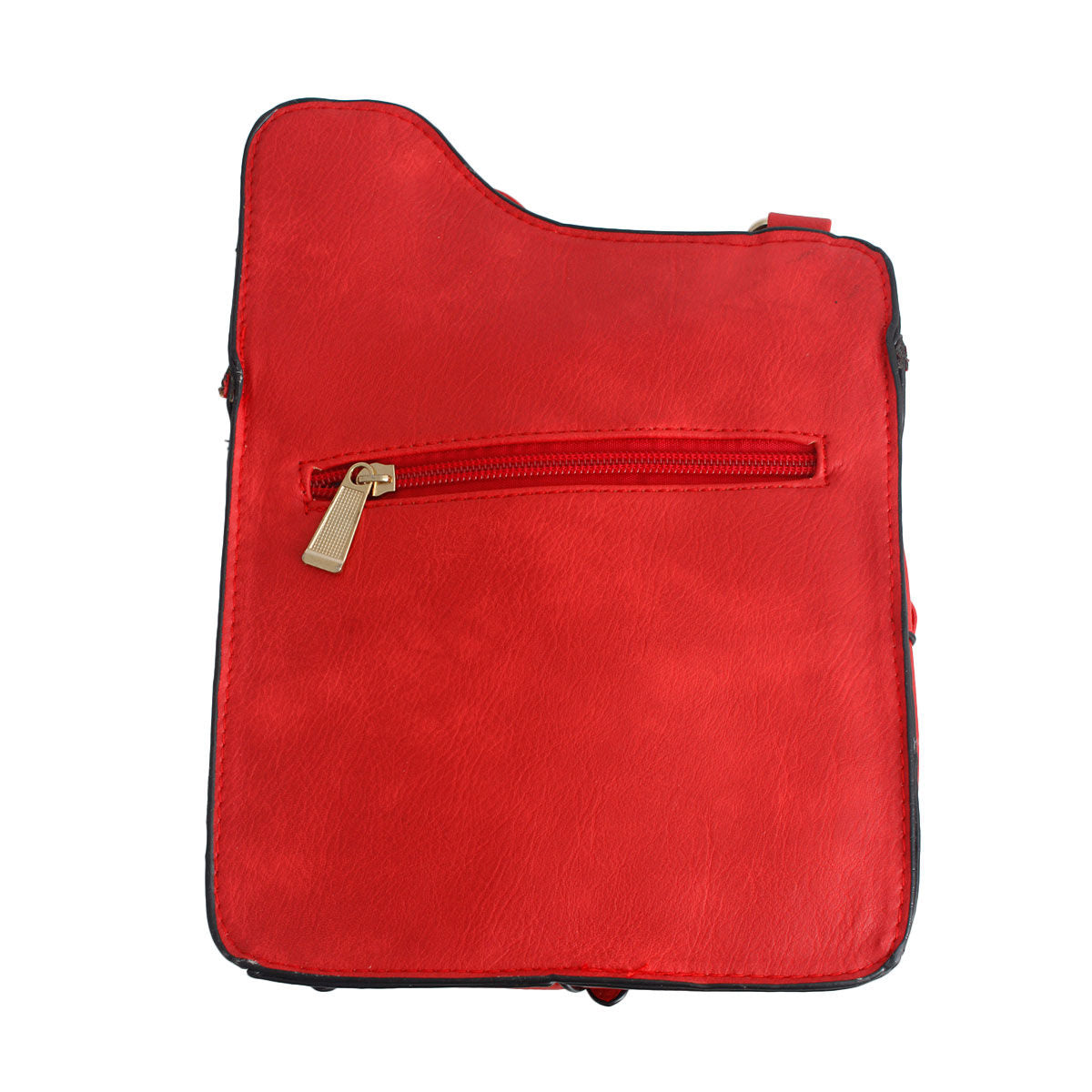 Red Saddle Crossbody Bag