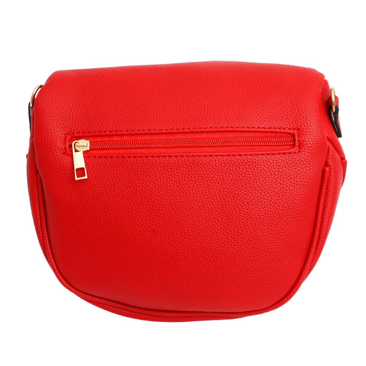 Crossbody Red Love Zipper Saddle Bag for Women