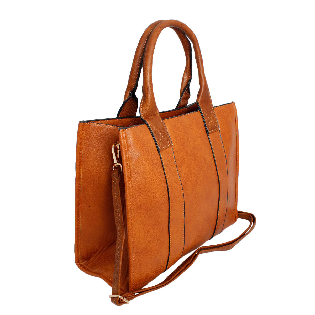 Purse Camel Soft Grain Satchel Bag for Women