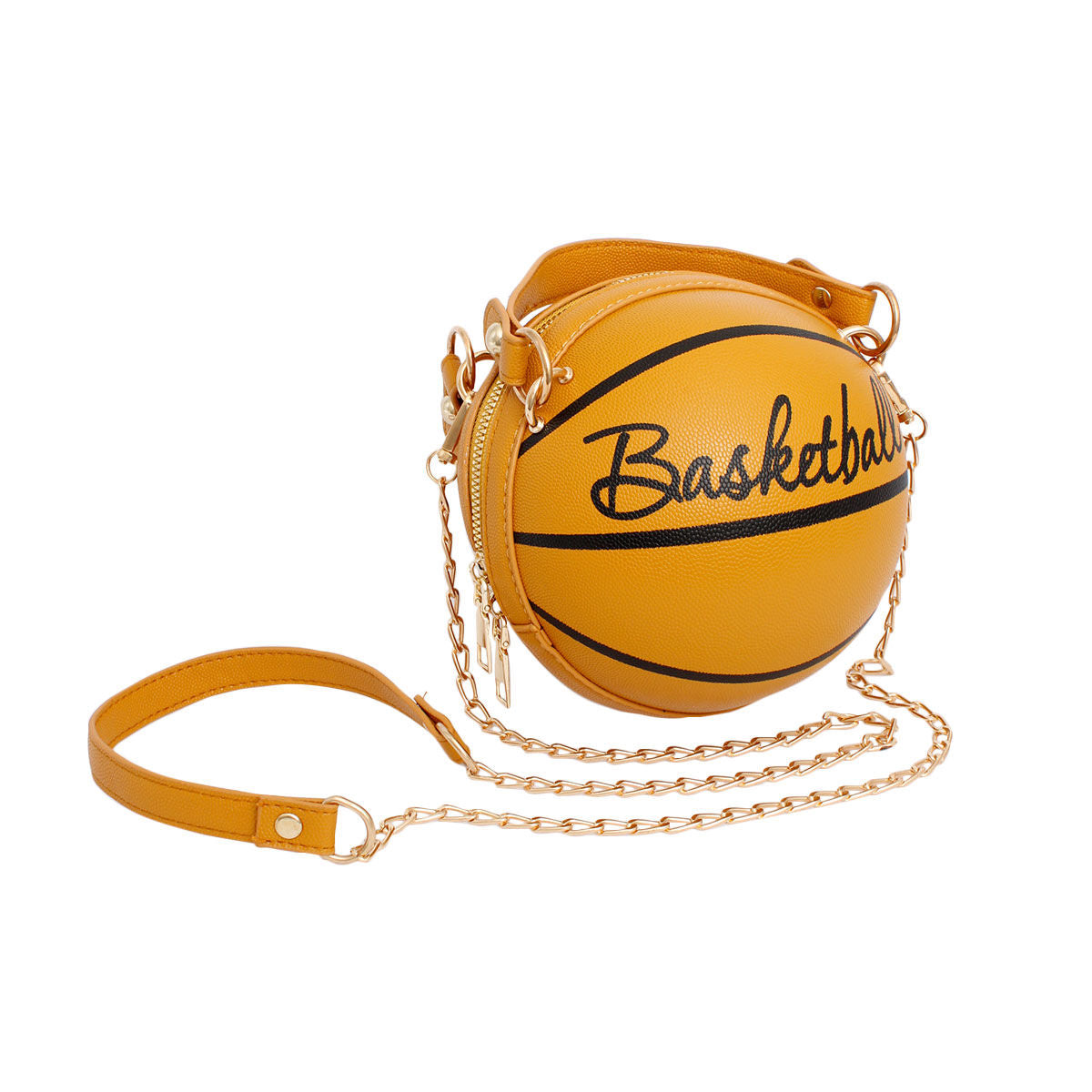 Clutch Mustard Brown Basketball Bag for Women