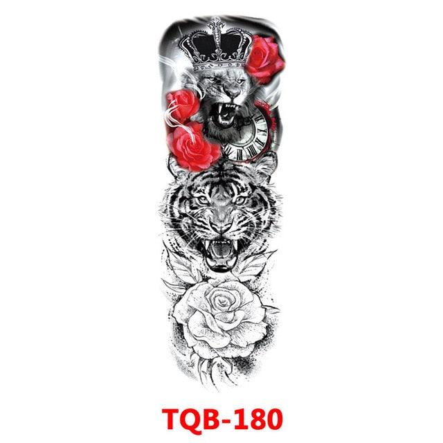 Full Arm Large Size Sleeve Temporary Sticker Dragon Tattoo Waterproof Body Art Realistic 3D Design For Mens
