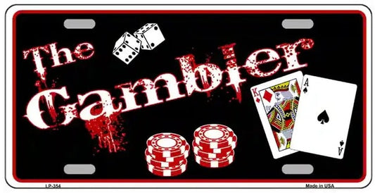 The Gambler Novelty License Plate