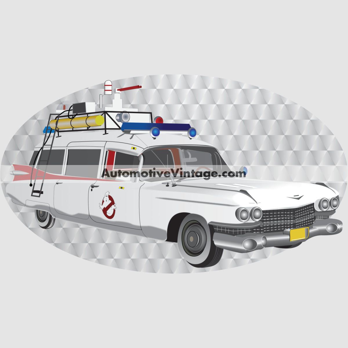 Ghostbusters Cadillac ECTO-1 Famous Car Chest Logo T-shirt