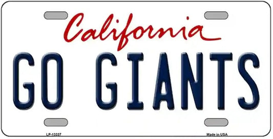 Go Giants Fans License Plate Style Sign