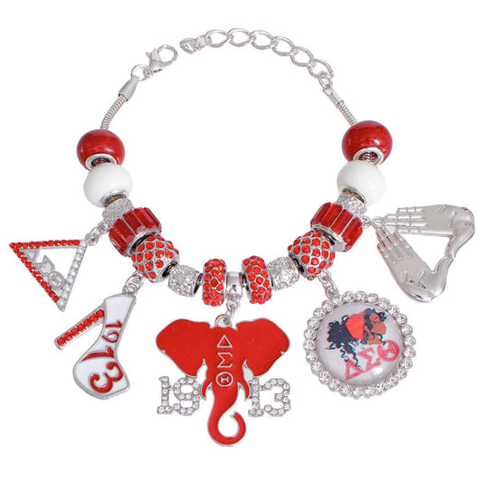 Red White DST Charm Bracelet|8 inches